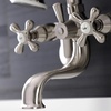 image:imageKingston Brass KS226MB Kingston Wall Mount Tub Faucet with Hand Shower Matte BlackBrushed Nickel