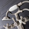 image:imageKingston Brass KS226MB Kingston Wall Mount Tub Faucet with Hand Shower Matte BlackBrushed Nickel