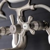 image:imageKingston Brass KS226MB Kingston Wall Mount Tub Faucet with Hand Shower Matte BlackBrushed Nickel