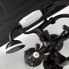 image:imageKingston Brass KS226MB Kingston Wall Mount Tub Faucet with Hand Shower Matte BlackOil Rubbed Bronze