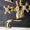 image:imageKingston Brass KS226MB Kingston Wall Mount Tub Faucet with Hand Shower Matte BlackPolished Brass