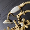 image:imageKingston Brass KS226MB Kingston Wall Mount Tub Faucet with Hand Shower Matte BlackPolished Brass