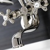 image:imageKingston Brass KS226MB Kingston Wall Mount Tub Faucet with Hand Shower Matte BlackPolished Nickel