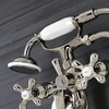 image:imageKingston Brass KS226MB Kingston Wall Mount Tub Faucet with Hand Shower Matte BlackPolished Nickel