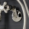 image:imageKingston Brass KS226MB Kingston Wall Mount Tub Faucet with Hand Shower Matte BlackPolished Nickel