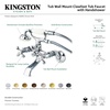 image:imageKingston Brass KS265SB Tub Wall Mount Clawfoot Tub Faucet with Hand Shower Brushed BrassAntique Brass