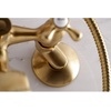 image:imageKingston Brass KS265SB Tub Wall Mount Clawfoot Tub Faucet with Hand Shower Brushed BrassBrushed Brass