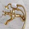 image:imageKingston Brass KS265SB Tub Wall Mount Clawfoot Tub Faucet with Hand Shower Brushed BrassBrushed Brass