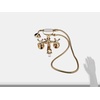 image:imageKingston Brass KS265SB Tub Wall Mount Clawfoot Tub Faucet with Hand Shower Brushed BrassPolished Brass