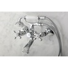 image:imageKingston Brass KS265SB Tub Wall Mount Clawfoot Tub Faucet with Hand Shower Brushed BrassPolished Chrome