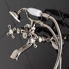 image:imageKingston Brass KS265SB Tub Wall Mount Clawfoot Tub Faucet with Hand Shower Brushed BrassPolished Nickel