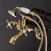 image:imageKingston Brass KS266MB Kingston Wall Mount Clawfoot Tub Faucet with Hand Shower Matte BlackBrass
