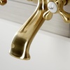 image:imageKingston Brass KS266MB Kingston Wall Mount Clawfoot Tub Faucet with Hand Shower Matte BlackBrushed Brass