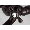 image:imageKingston Brass KS266MB Kingston Wall Mount Clawfoot Tub Faucet with Hand Shower Matte BlackOil Rubbed Bronze