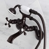 image:imageKingston Brass KS266MB Kingston Wall Mount Clawfoot Tub Faucet with Hand Shower Matte BlackOil Rubbed Bronze