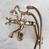 image:imageKingston Brass KS269ORB Vintage Wall Mount Clawfoot Tub Filler with Hand Shower Oil Rubbed Bronze  OilRubbed Bronze 913 x 75 x 6Antique Brass