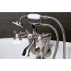 image:imageKingston Brass KS269ORB Vintage Wall Mount Clawfoot Tub Filler with Hand Shower Oil Rubbed Bronze  OilRubbed Bronze 913 x 75 x 6Brushed Nickel