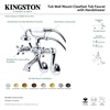 image:imageKingston Brass KS269ORB Vintage Wall Mount Clawfoot Tub Filler with Hand Shower Oil Rubbed Bronze  OilRubbed Bronze 913 x 75 x 6Matte Black