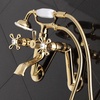 image:imageKingston Brass KS269ORB Vintage Wall Mount Clawfoot Tub Filler with Hand Shower Oil Rubbed Bronze  OilRubbed Bronze 913 x 75 x 6Polished Brass