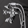 image:imageKingston Brass KS269ORB Vintage Wall Mount Clawfoot Tub Filler with Hand Shower Oil Rubbed Bronze  OilRubbed Bronze 913 x 75 x 6Polished Chrome