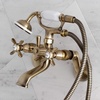 image:imageKingston Brass KS286C ESSEX 3 to 9 Adjustable Centers Wall Mount Clawfoot Tub Filler with Hand Shower Polished ChromeAntique Brass