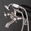 image:imageKingston Brass KS286C ESSEX 3 to 9 Adjustable Centers Wall Mount Clawfoot Tub Filler with Hand Shower Polished ChromeBrushed Nickel