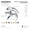 image:imageKingston Brass KS286C ESSEX 3 to 9 Adjustable Centers Wall Mount Clawfoot Tub Filler with Hand Shower Polished ChromeMatte Black
