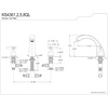 image:imageKingston Brass KS4362QL Fortress Roman Tub Faucet Polished BrassPolished Chrome