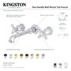 image:imageKingston Brass KS7021AX English Country Wall Mount Roman Tub Faucet Polished ChromePolished Chrome