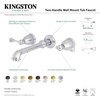 image:imageKingston Brass KS7025BL English Country 2Handle Wall Mount Roman Tub Faucet Oil Rubbed Bronze