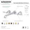 image:imageKingston Brass KS7026NL Naples TwoHandle 3Hole Wall Mount Roman Tub Faucet in Polished NickelPolished Brass