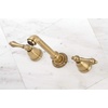 image:imageKingston Brass KS7028AL English Country Wall Mount Roman Tub Faucet Brushed NickelAntique Brass