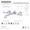 image:imageKingston Brass KS7028AL English Country Wall Mount Roman Tub Faucet Brushed NickelAntique Brass