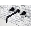 image:imageKingston Brass KS8020CKL Kaiser 2Handle WallMount Roman Tub Faucet Matte BlackMatte Black