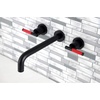 image:imageKingston Brass KS8020CKL Kaiser 2Handle WallMount Roman Tub Faucet Matte BlackMatte Black