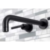 image:imageKingston Brass KS8020CKL Kaiser 2Handle WallMount Roman Tub Faucet Matte BlackMatte Black