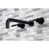 image:imageKingston Brass KS8020CKL Kaiser 2Handle WallMount Roman Tub Faucet Matte BlackMatte Black