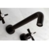 image:imageKingston Brass KS8025ZX Millennium TwoHandle Wall Mount Tub Faucet Oil Rubbed BronzeBrushed Nickel