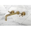 image:imageKingston Brass KS8025ZX Millennium TwoHandle Wall Mount Tub Faucet Oil Rubbed BronzeBrushed Nickel