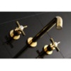 image:imageKingston Brass KS8025ZX Millennium TwoHandle Wall Mount Tub Faucet Oil Rubbed BronzeBrushed Nickel