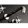 image:imageKingston Brass KS8025ZX Millennium TwoHandle Wall Mount Tub Faucet Oil Rubbed BronzeBrushed Nickel