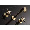 image:imageKingston Brass KS8025ZX Millennium TwoHandle Wall Mount Tub Faucet Oil Rubbed BronzePolished Brass