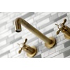image:imageKingston Brass KS8027BEX Essex TwoHandle Wall Mount Tub Faucet Brushed BrassAntique Brass