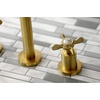 image:imageKingston Brass KS8027BEX Essex TwoHandle Wall Mount Tub Faucet Brushed BrassBrushed Brass