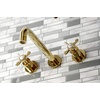 image:imageKingston Brass KS8027BEX Essex TwoHandle Wall Mount Tub Faucet Brushed BrassPolished Brass