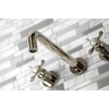 image:imageKingston Brass KS8027BEX Essex TwoHandle Wall Mount Tub Faucet Brushed BrassPolished Nickel