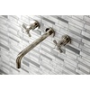 image:imageKingston Brass KS8027BEX Essex TwoHandle Wall Mount Tub Faucet Brushed BrassPolished Nickel