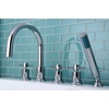 image:imageKingston Brass KS83215DX Concord 5Piece Roman Tub Faucet Polished ChromePolished Chrome
