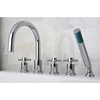 image:imageKingston Brass KS83215DX Concord 5Piece Roman Tub Faucet Polished ChromePolished Chrome