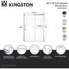 image:imageKingston Brass Prato SSD60768KL8 60 L x 76 H Left Handed Showe Door Brushed NickelBrushed Nickel